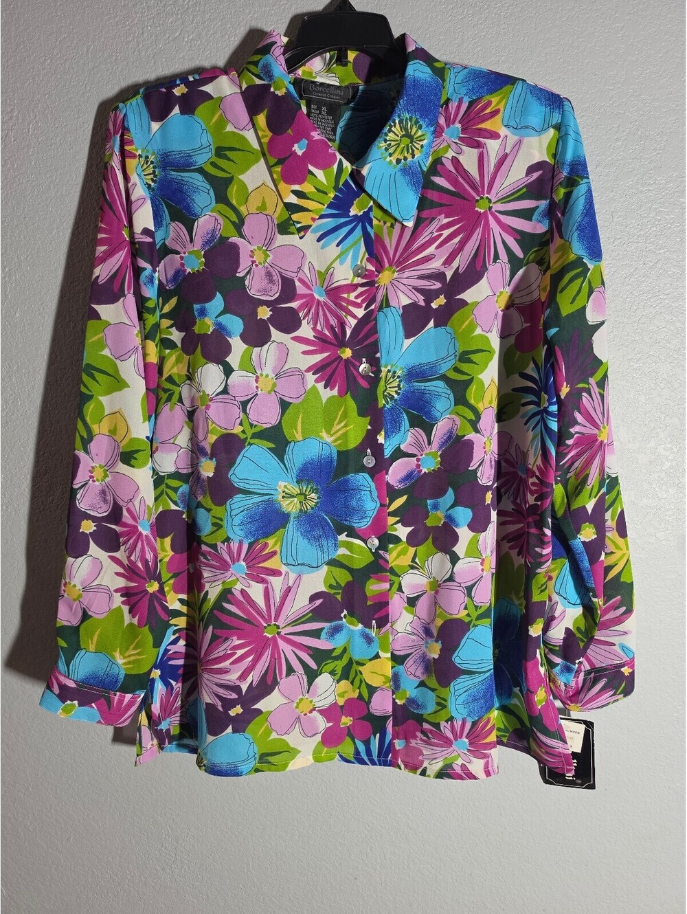 Borellini Exclusive Creation XL Floral Button-Up Blouse